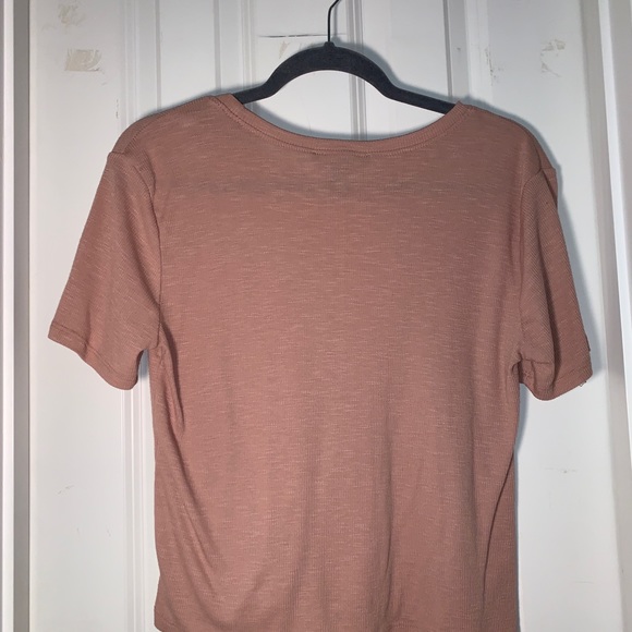 Dusty Rose/ Pink Ribbed Top - Picture 4 of 4